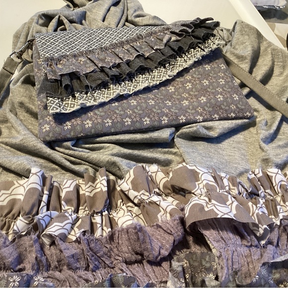 Cross body fabric purse with matching scarf - Picture 3 of 4